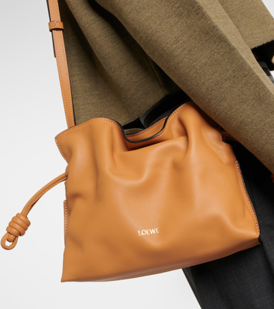 Loewe Flamenco Mini Leather Clutch In Neutrals