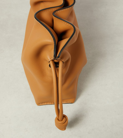 Loewe Flamenco Mini Leather Clutch In Neutrals