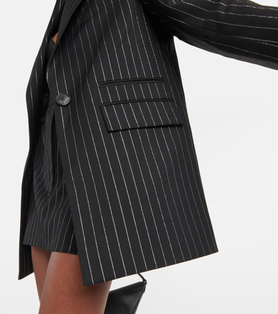 Shop Alex Perry Prinstripe Lurex® Blazer In Black