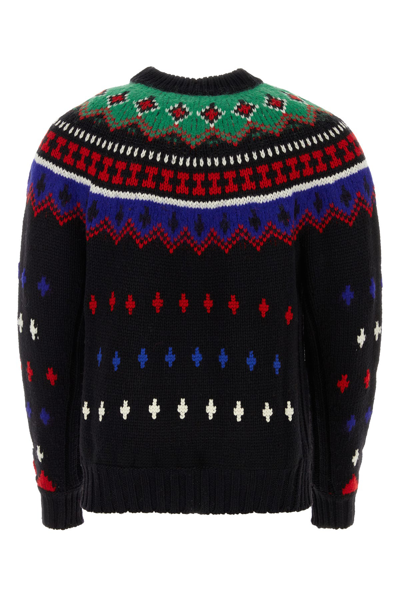 Moncler Grenoble Embroidered Wool Blend Tricot Sweater