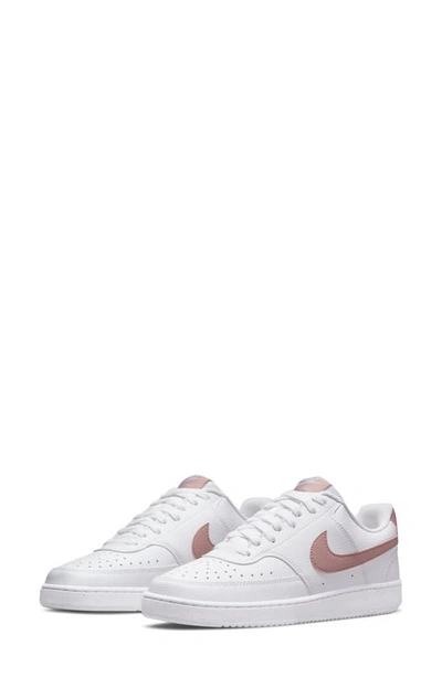Shop Nike Court Vision Low Sneaker In White/ Pink Oxford