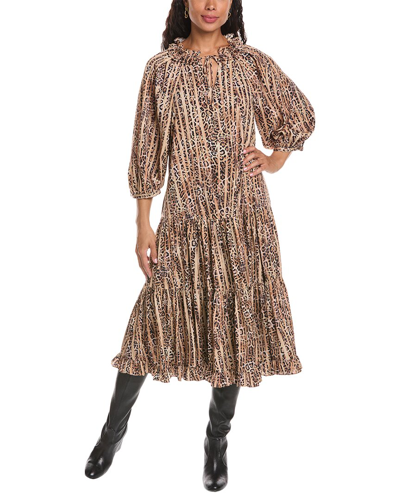 Shop Kobi Halperin Whistler Dress In Brown