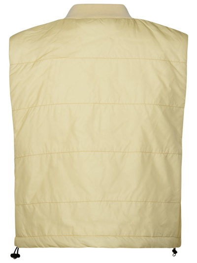 Shop Palm Angels Cream Polyamide Vest