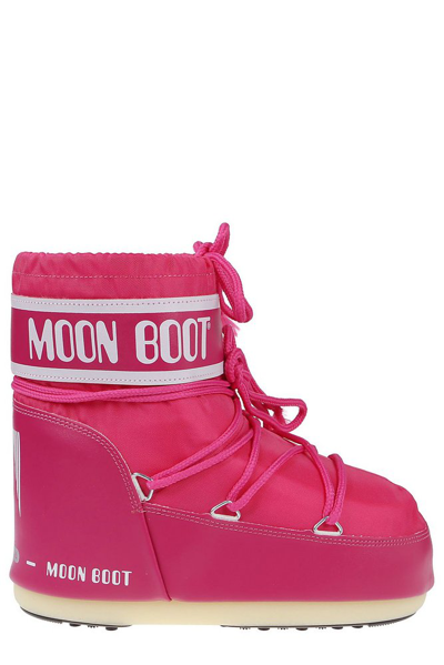 Shop Moon Boot Low Lace In Pink