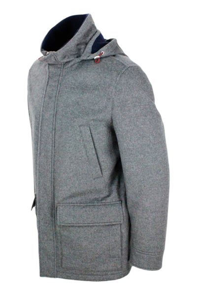 Brunello Cucinelli Cashmere Puffer Jacket In Grey