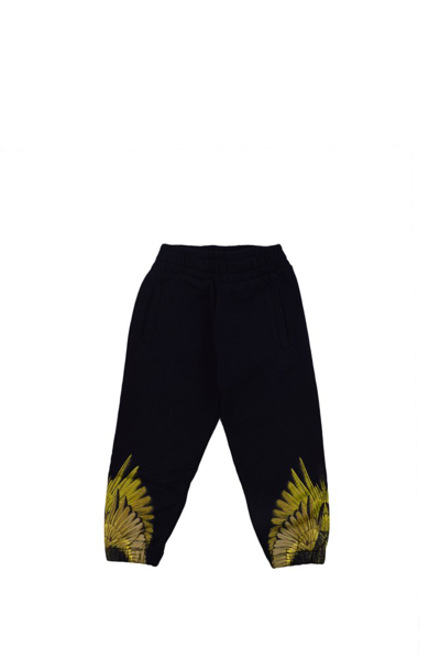 Shop Marcelo Burlon County Of Milan Kids Icon Wings Elasticated Waistband Track Pants In Black