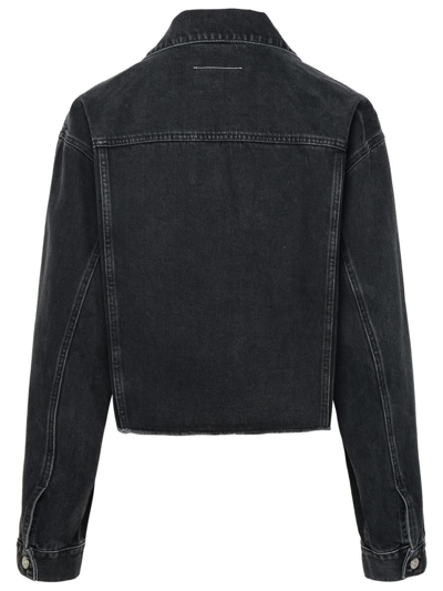 Shop Mm6 Maison Margiela Jeans Jacket In Black