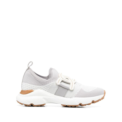 Shop Tod's Shoes In White/grey