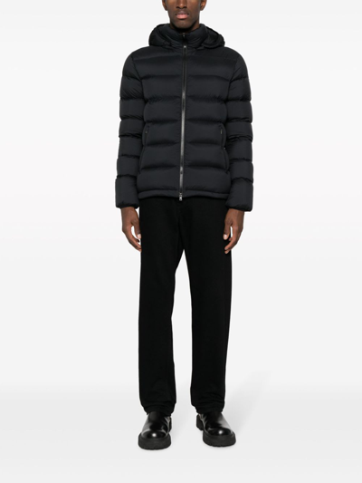 Shop Herno Super Matt Black Down Jacket