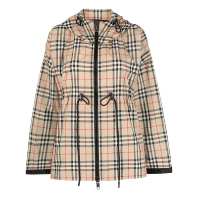 Shop Burberry Outerwears In Neutrals/black