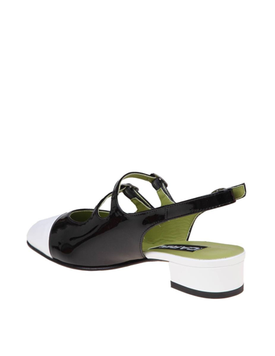 Shop Carel Paris Mary Jane Shoe In Calfskin In Black/blanc
