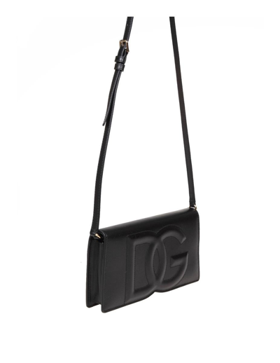 Shop Dolce & Gabbana Leather Phone Bag In Black