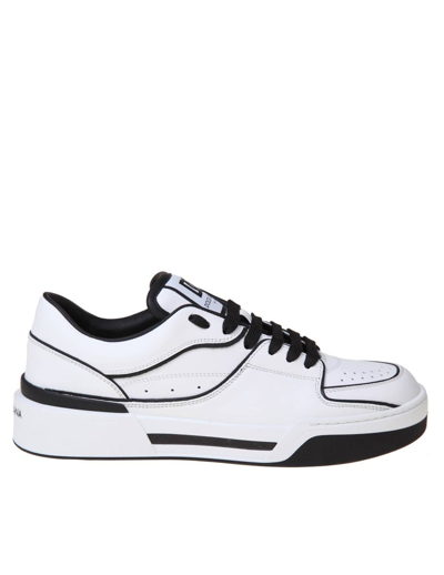Shop Dolce & Gabbana Sneakers In Calfskin Nappa In White/black