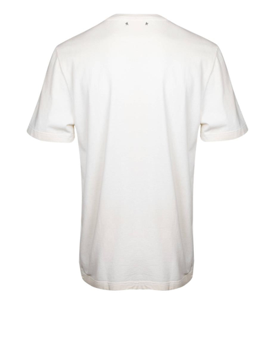 Shop Golden Goose Cotton Jersey T-shirt In White/black