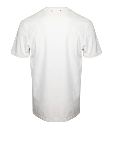 Shop Golden Goose Cotton Jersey T-shirt In White/green