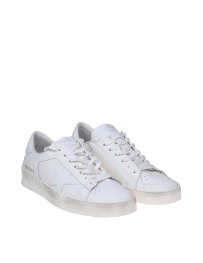 Shop Golden Goose Leather Sneakers In Optic White