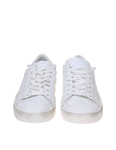 Shop Golden Goose Leather Sneakers In Optic White