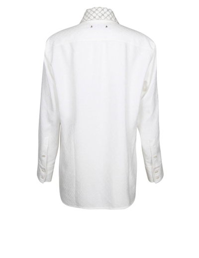 Shop Golden Goose Viscose Shirt In White
