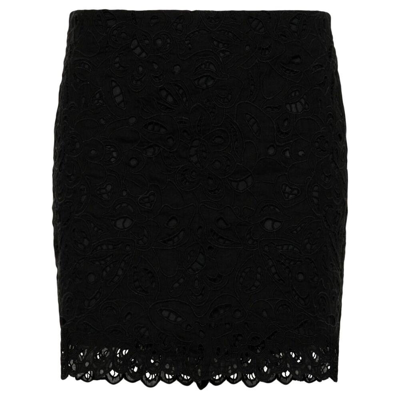 Isabel Marant Embroidered Miniskirt In Black