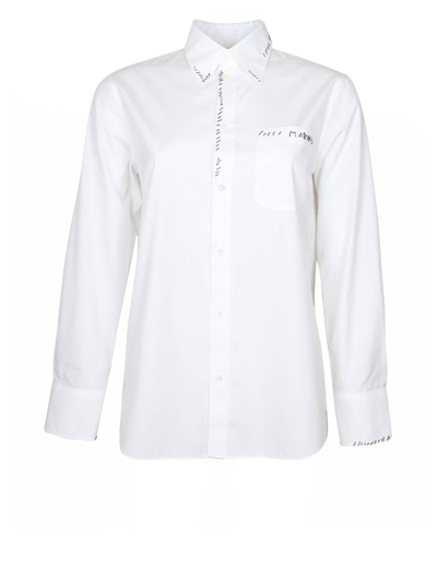 Shop Marni Cotton Shirt In White