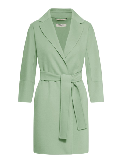 Shop 's Max Mara Single Breasted Coat In Green