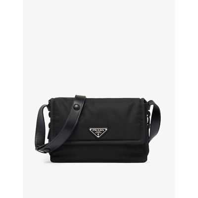 Shop Prada Re-nylon Small Recycled-polyamide Cross-body Bag In Black