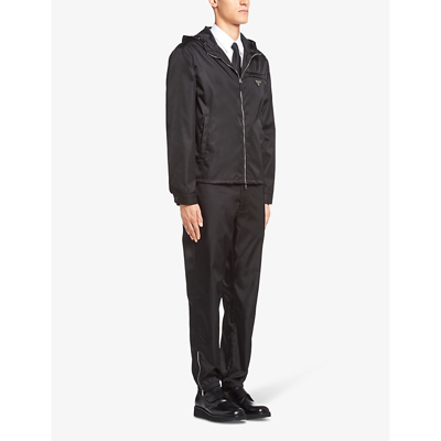 Prada Technical Cotton Blouson Jacket In Black