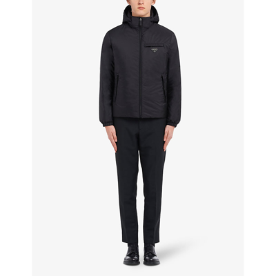 Prada Technical Cotton Blouson Jacket In Black