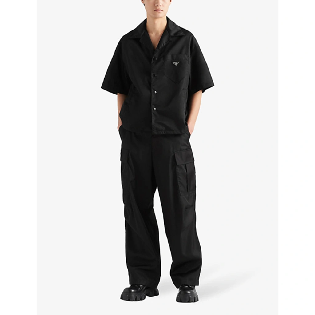 Prada Re-nylon Short-sleeved Shirt In Black | ModeSens Prada Re-nylon Short-sleeved Shirt In Black | ModeSens