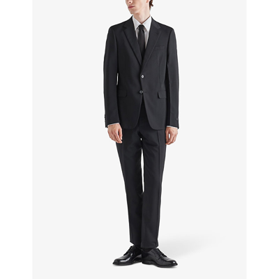 Shop Prada Single-breasted Slim-fit Wool Suit In Black
