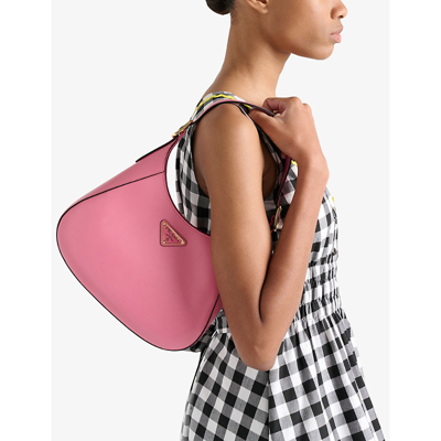 Shop Prada Womens Pink Cleo Leather Shoulder Bag 1 Size