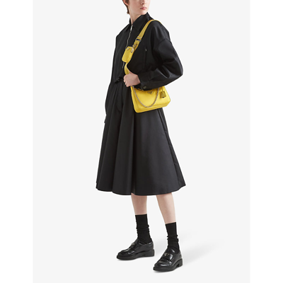 Shop Prada Womens Yellow Re-nylon 2005 Recycled-nylon Shoulder Bag 1 Size
