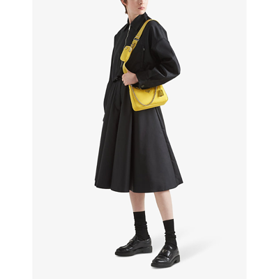 Prada Re-edition 2005 Re-nylon Bag With Saffiano Mini Bag In Yellow