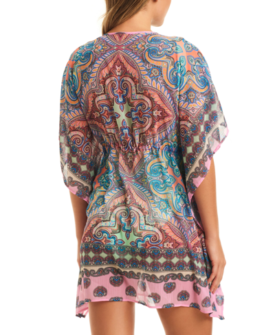 Shop Jessica Simpson Women's Paisley-print Cover-up Kimono In Mulit