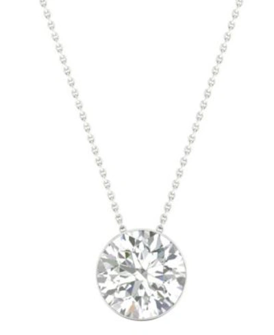 Macy's Diamond Solitaire 18 Pendant Necklace 1 2 1 Ct. T.w. Collection In 14k White Gold In White Gold