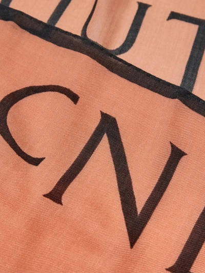 Shop Acne Studios Varbone Logo Wool Scarf In Pink