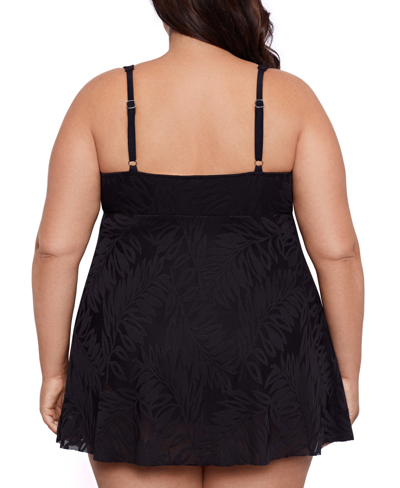 Shop Swim Solutions Plus Size Flyaway Swim Dress, Created For Macy's In In The Shade