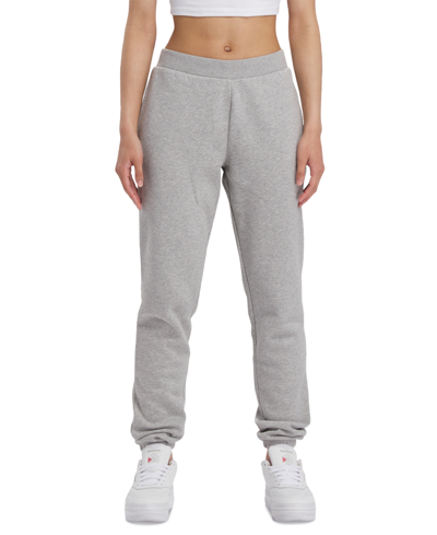 Shop Reebok Women's Lux Fleece Mid-rise Pull-on Jogger Sweatpants In Medium Grey Heather