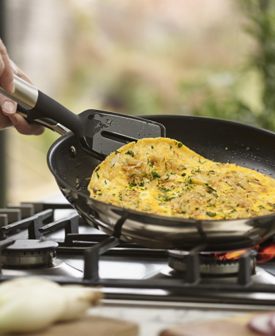 Joseph Joseph Elevate Silicone Slotted Turner With Integrated Tool Rest In Black