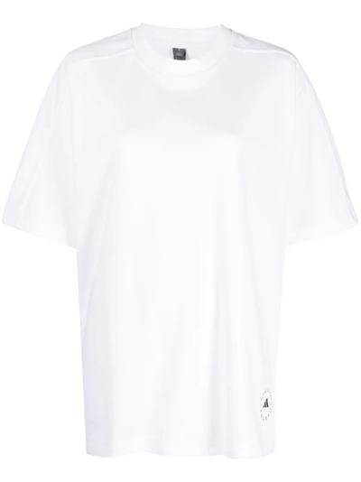 Shop Adidas By Stella Mccartney Asmc Logo Tee In White