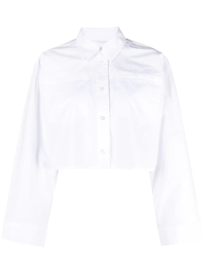 Shop Remain Crop Shirt In White