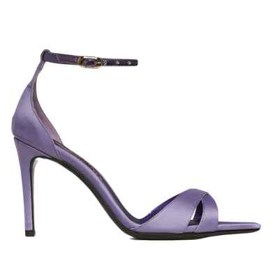 Shop Ginissima Thea Lavender Satin Sandals In Purple