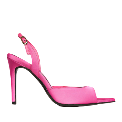 Shop Ginissima Vicky Barbie Pink Satin Sandals