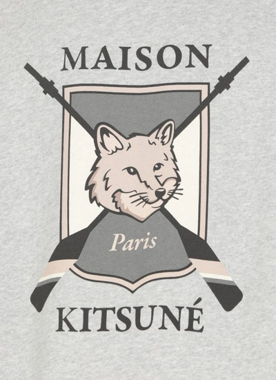 Shop Maison Kitsuné College Fox Sweatshirt In Grey