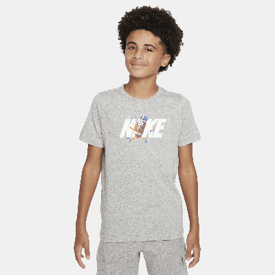 Shop Nike Sportswear Big Kids' T-shirt In Grey
