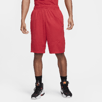Shop Nike Men's Icon Dri-fit 11" Basketball Shorts In Red