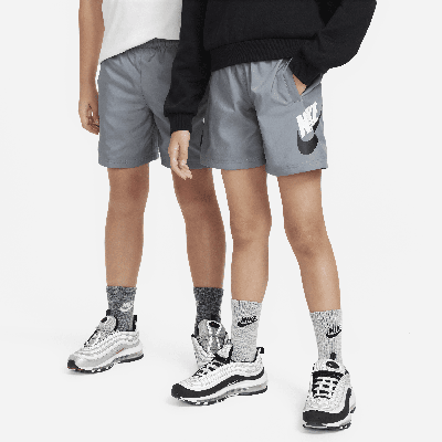 Shop Nike Sportswear Big Kids' Woven Shorts In Grey