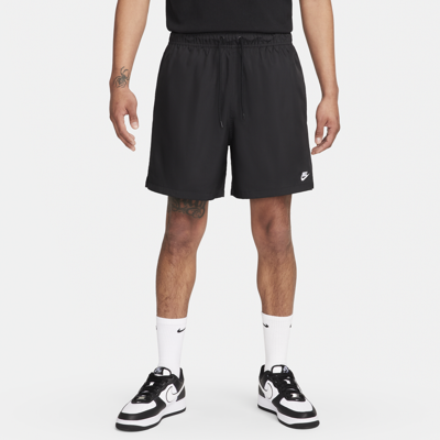 Shop Nike Men's Club Woven Flow Shorts In Black