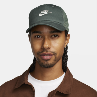 Shop Nike Unisex Rise Cap Structured Trucker Cap In Green