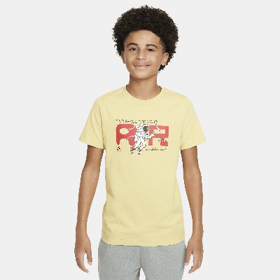Shop Nike Sportswear Big Kids' T-shirt In Yellow